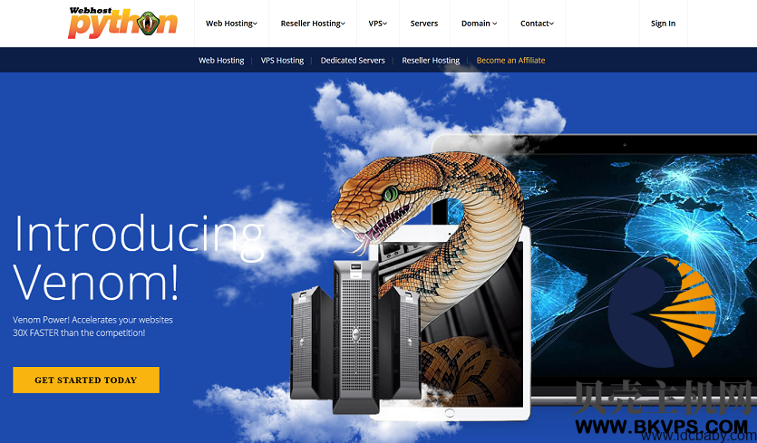 WebHostPython:美国VPS,五折优惠,免费CDN,4核/2G内存/120G SSD/15TB流量/G口/1IP/$30/月-贝壳主机网
